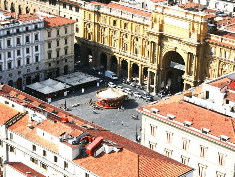 Piazza della Republica in Florence, Italy
