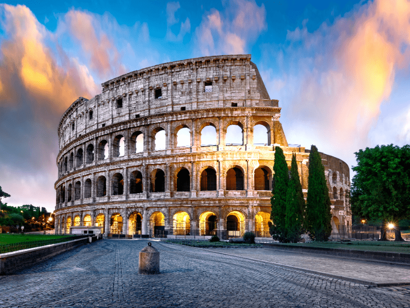 The Colosseum in Rome, one of the most famous places to visit in Italy with children