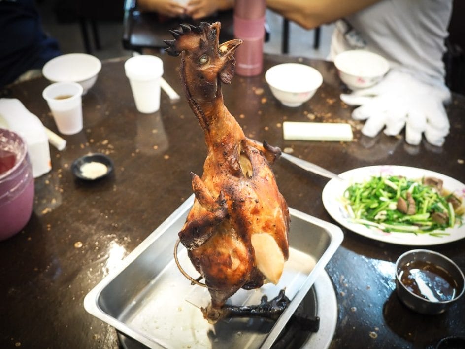 Roasted whole chicken in Taiwan