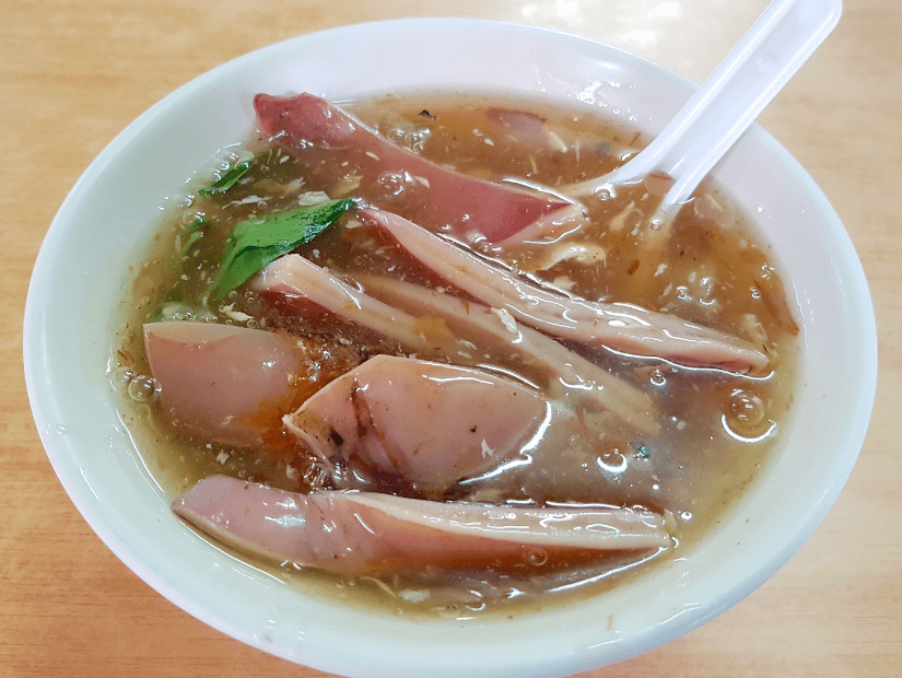 A bowl of Taiwanese squid stew