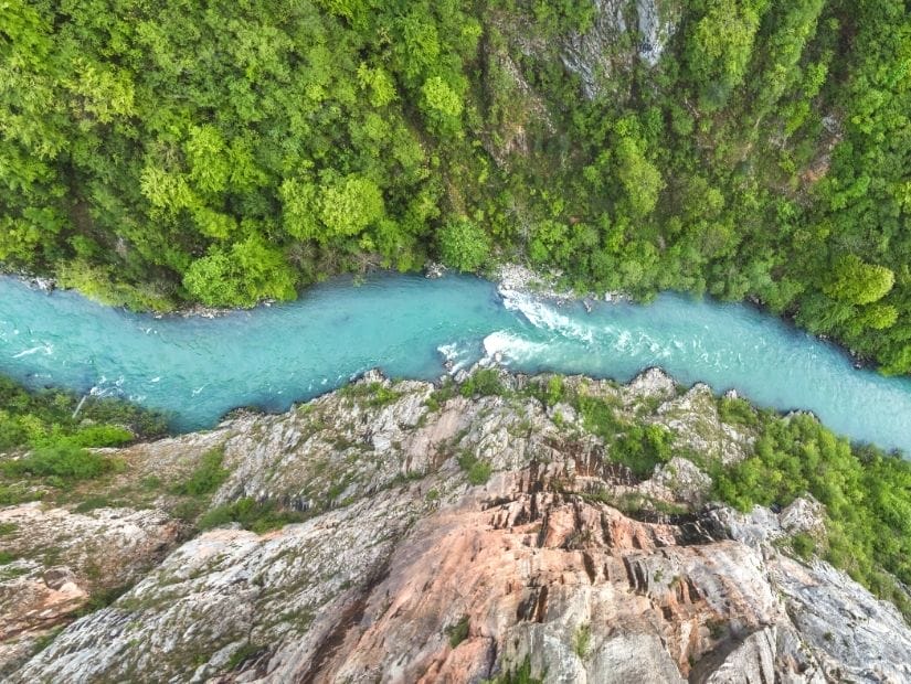 Tara canyon, a popular place for white water rafting from Kotor