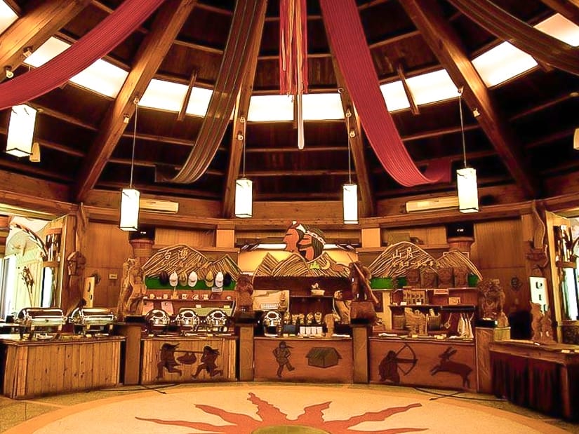 Aboriginal buffet restaurant in Taroko Village at Buluowan