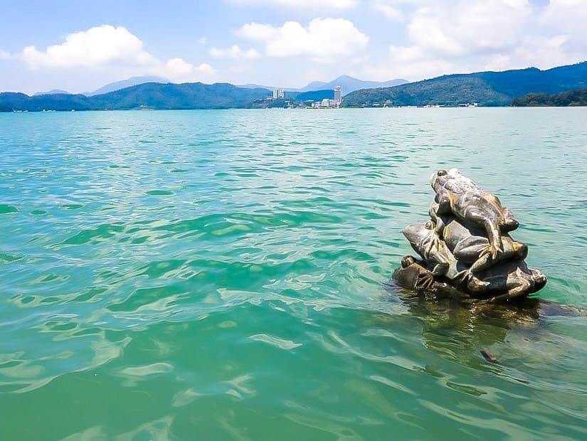 Nine Stacks Frog, one of the iconic things to see at Sun Moon Lake