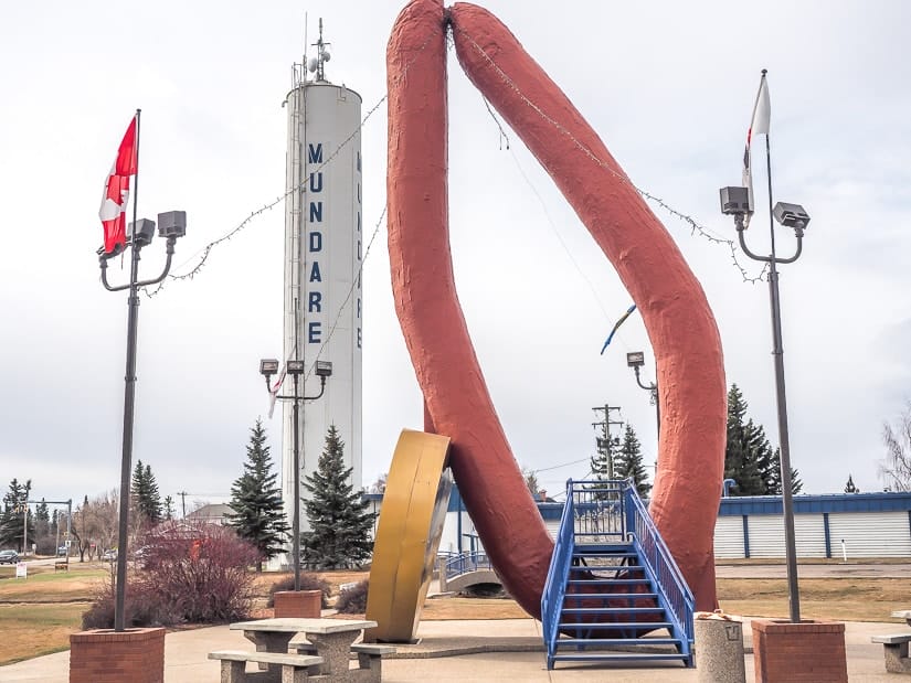 The giant kubasa sausage in Mundare, one of the classic giants of the prairies
