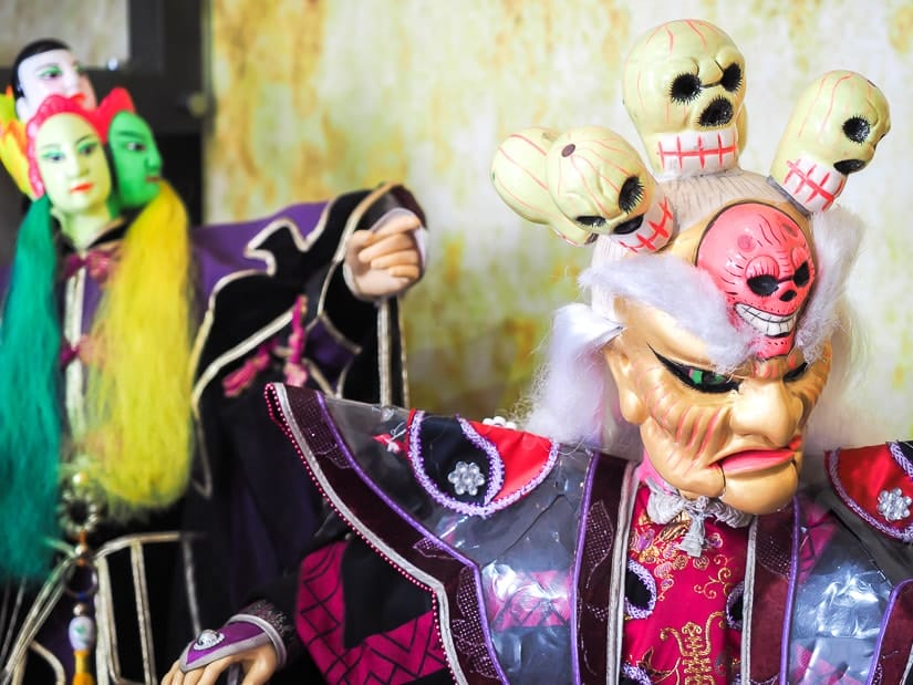 Taiwanese puppets on display in the Yunlin International Puppet Arts Festival