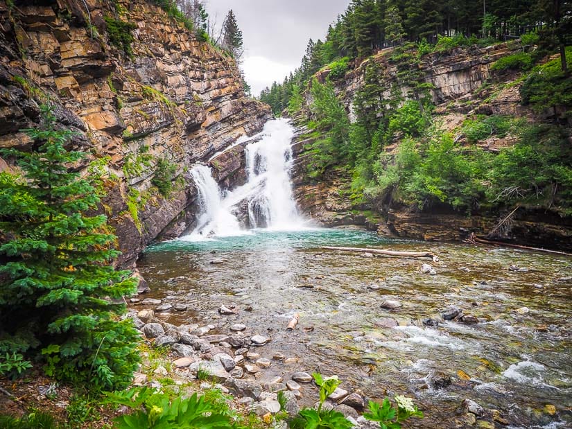 Cameron Falls in Waterton townsite