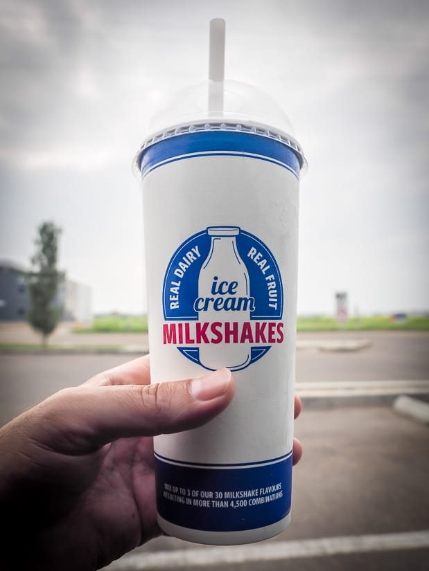 Milkshake from Peter's Drive-in, Red Deer Gasoline Alley