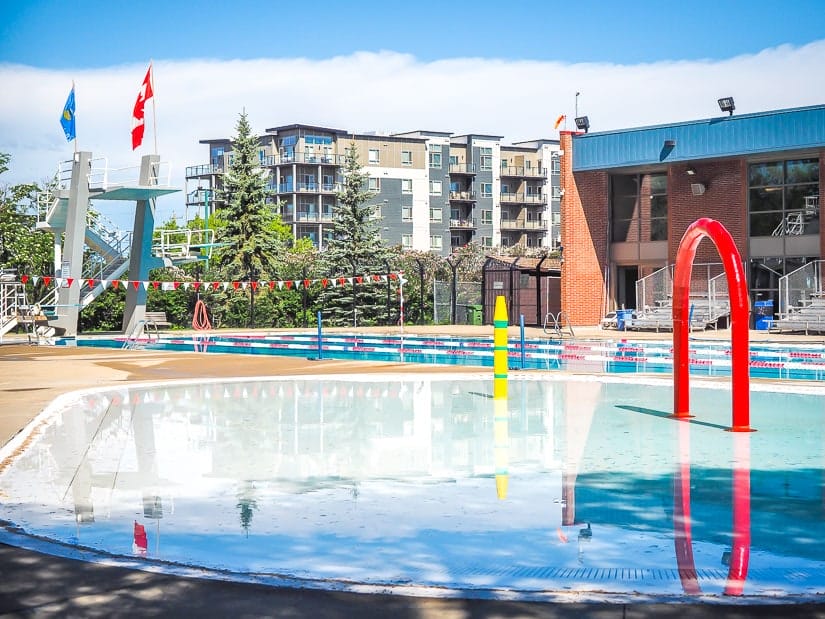 Red Deer Recreation Centre's outdoor swimming pool