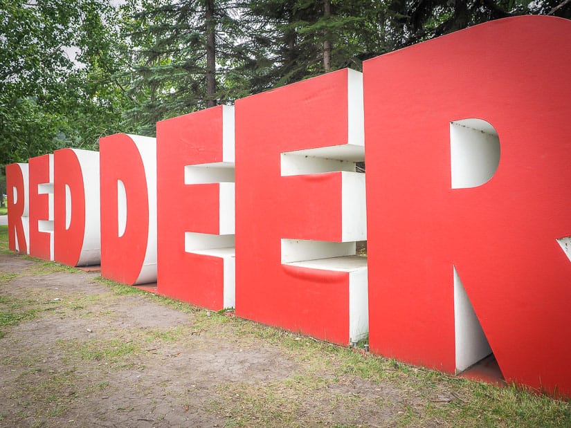 Red Deer city sign