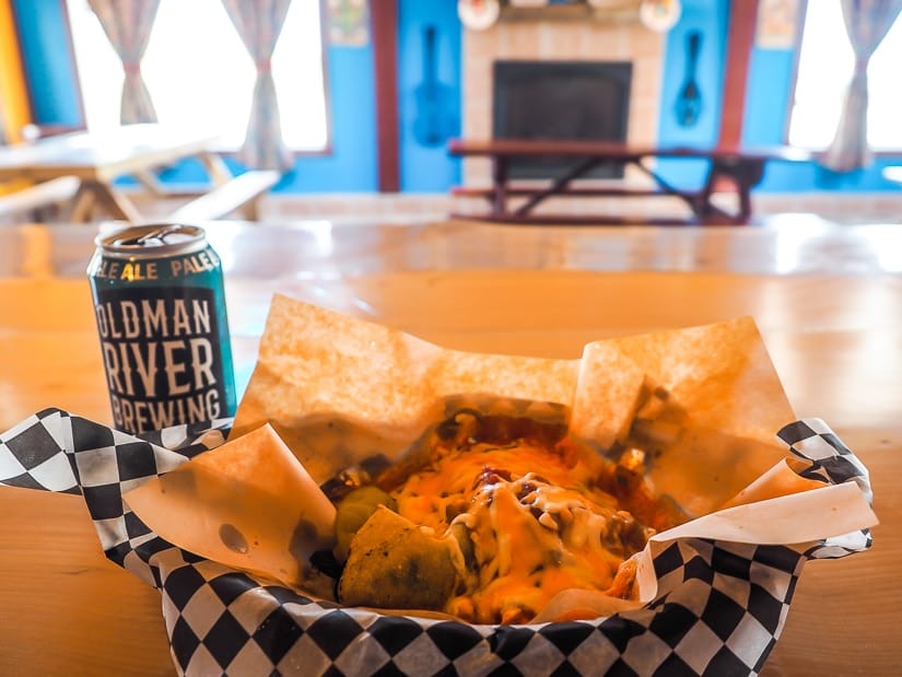 Mexican food and local craft beer at Twin Butte Mexican restaurant near Waterton National Park