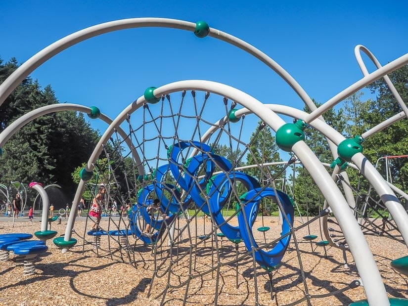 Kids playing in Centennial Playground in Abbotsford