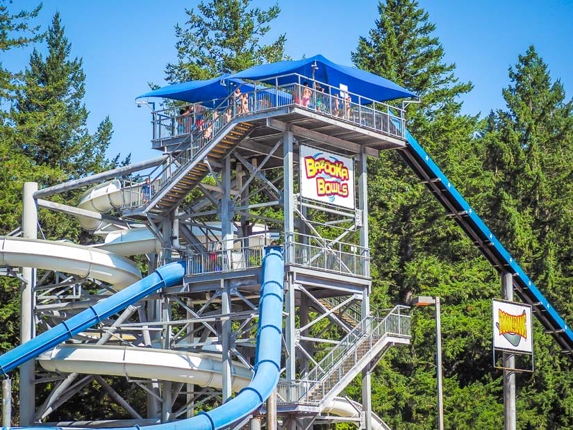 Water slides at Cultus Lake Waterpark