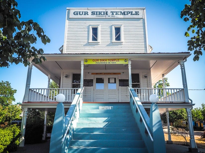 Exterior of Gur Sikh Temple, the oldest sikh temple in Canada