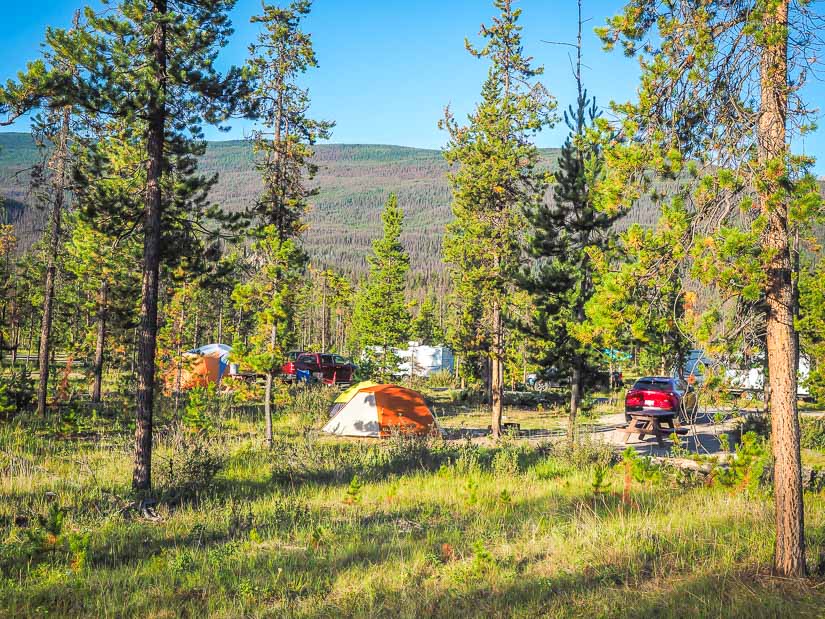 Campsite at Wabasso Campground in Jasper