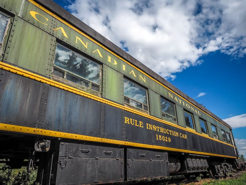 A Canadian train car at the Alberta Railway Museum