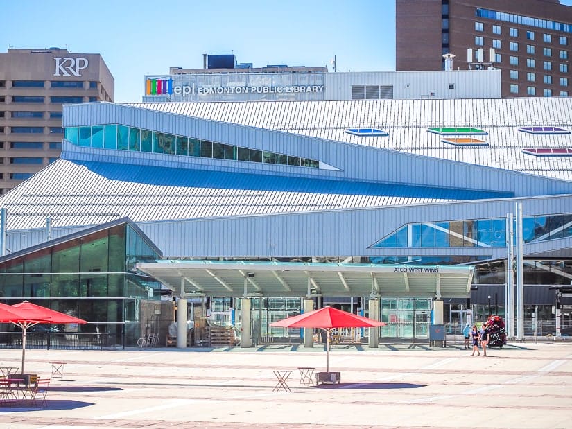 Stanley A. Milner Library and Churchill Square