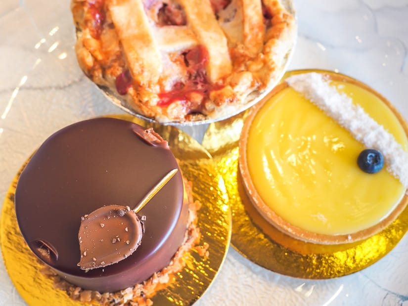 A plate of pastries from Duchess Bakery on 124 street