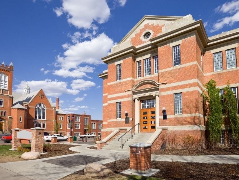 Brick buildings in Old Strathcona, Edmonton's coolest neighborhood