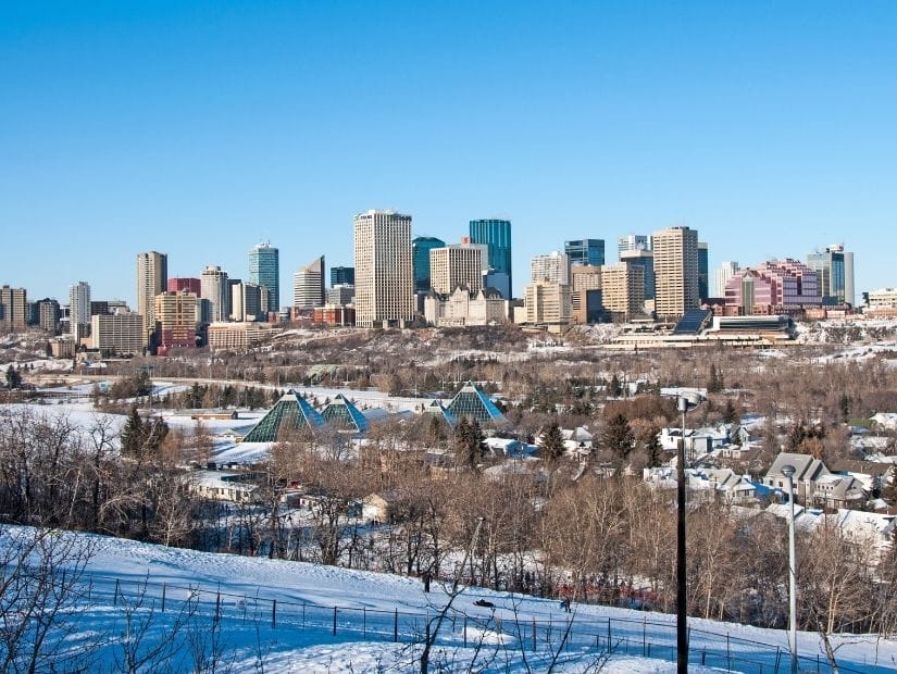 Tobogganing in Edmonton at Gallagher Park