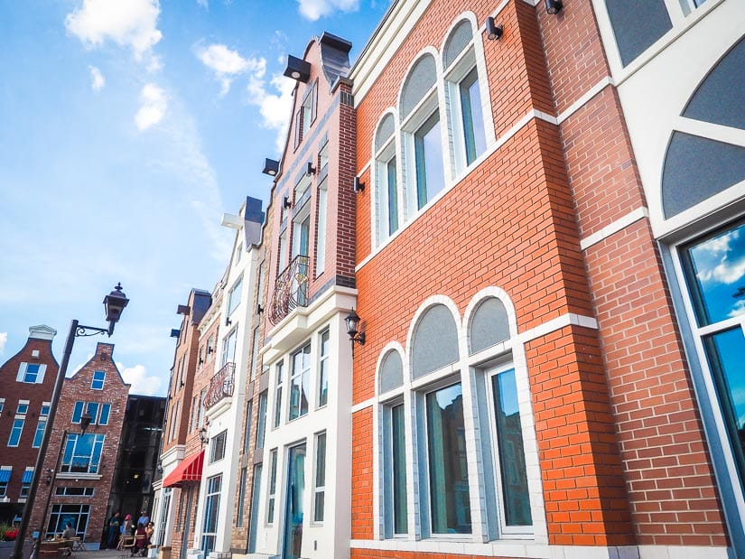 Row of buildings at Manchester Square in Edmonton