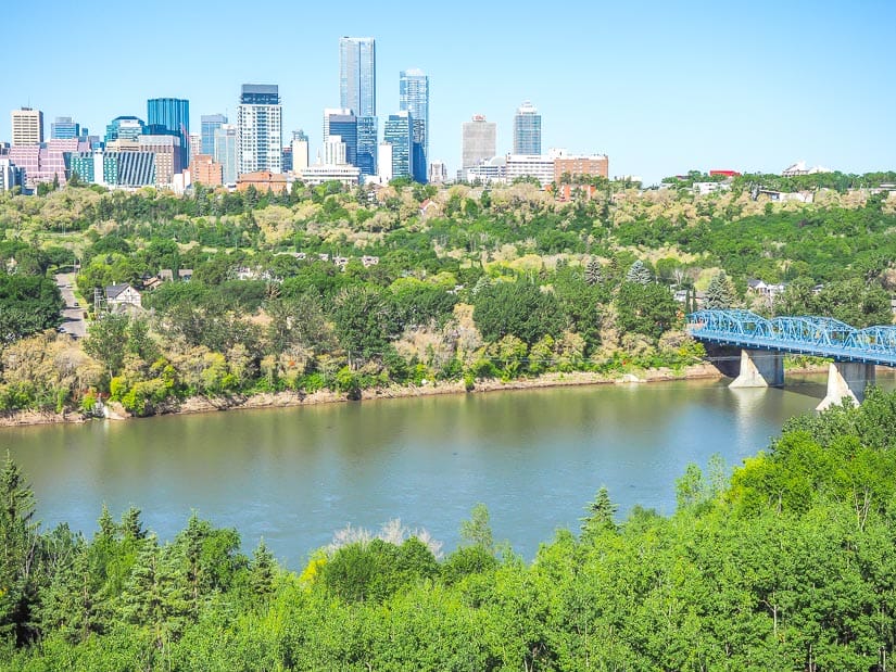Edmonton River Valley viewed from Rowland Lookout