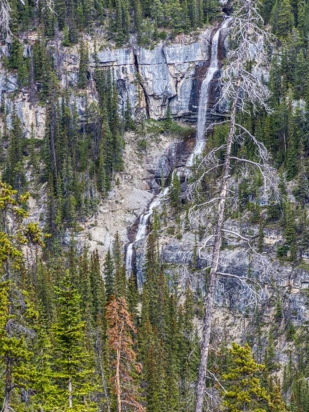 Distant view of Bridal Veil Falls, Banff