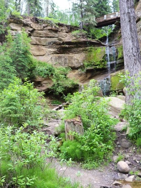 Waterfall in Hard Luck Canyon, the nearest waterfall to Edmonton