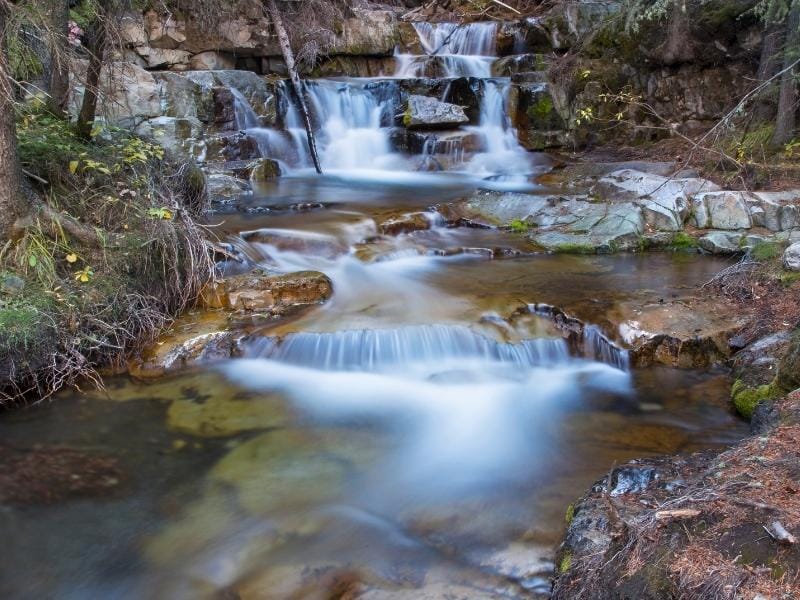 One of several waterfalls on Marmot Creek in Kananaskis