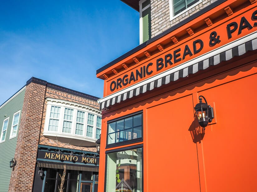 Orange exterior of Anita's Bread & Pastries in downtown Chilliwack