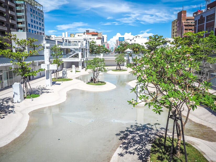 A public artificial pond in Tainan called the Spring