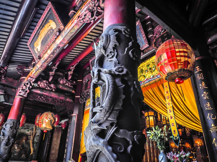The inside of Tiantan Tiangong Temple in Tainan