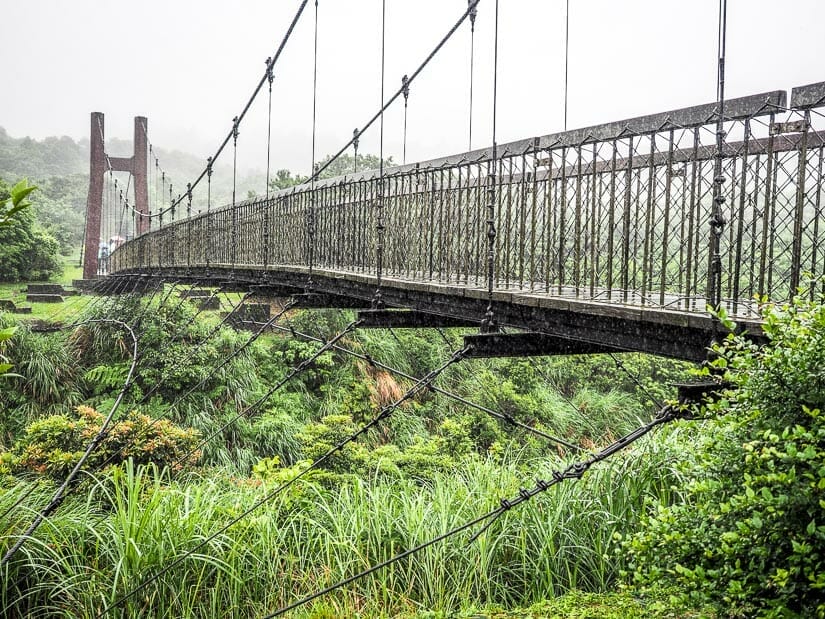 Jingshan suspension bridge in Yangmingshan National Park