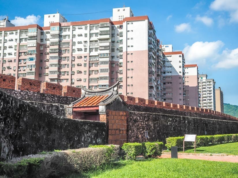 A ancient city wall in Fongshan Old City, Zuoying