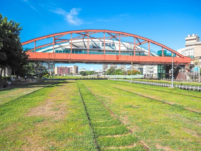 A red bridge called Sky Balcony in Kaohsiung