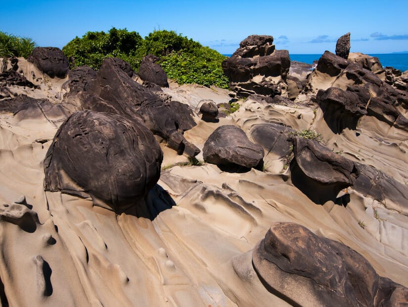 Coastal rock formations at Xiaoyeliu in Taitung