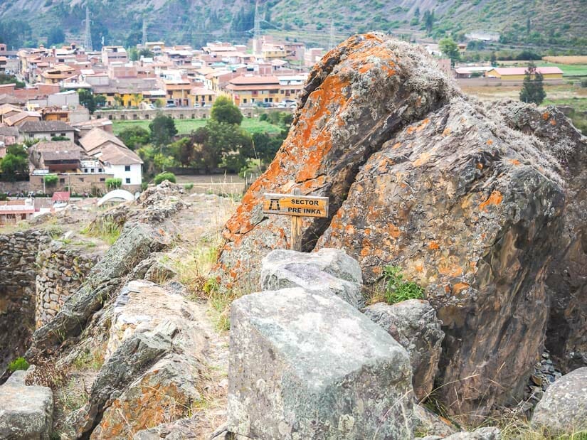 Large boulders of the Pre-Inca Sector at Ollantaytambo ruins
