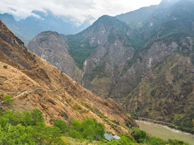 Looking down on Tiger Leaping Gorge